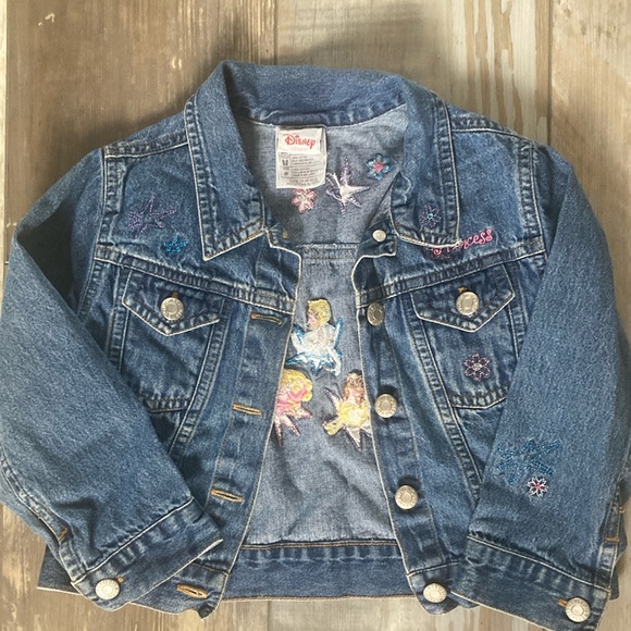 Vintage Disney Embroidered Princess denim jacket size 3T - Picture 1 of 3